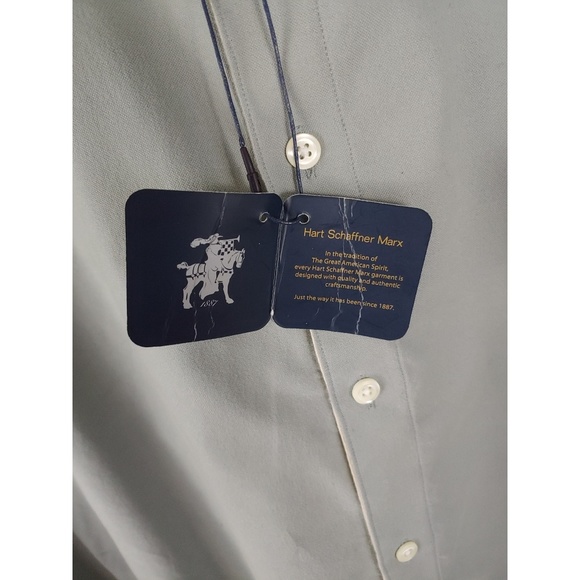 NWT Hart Schaffner & Marx Casual Button-Down Shirt - Picture 3 of 6